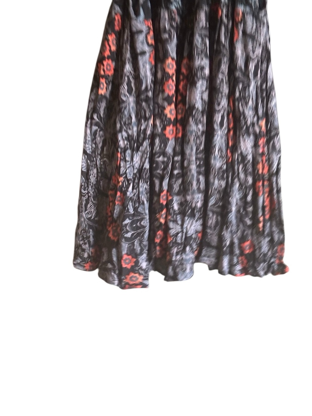 Intimately Free People Wildest Dreams Floral Swing Dress in Black and Rust. Larg - Picture 8 of 12